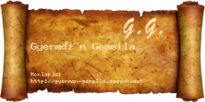 Gyermán Gemella névjegykártya